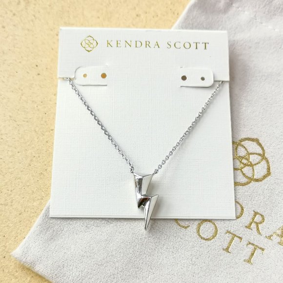 Kendra Scott Jewelry New Kendra Scott Silver Bolt Pendant Necklace Poshmark